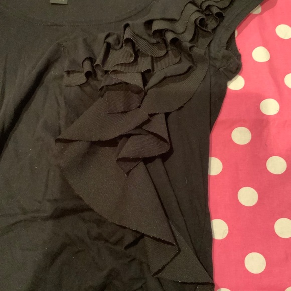 Black fitted short sleeve tee by Inc Sz S - Picture 3 of 4